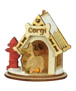 NEW - Ginger Cottages K9 Wooden Ornament - Corgi
